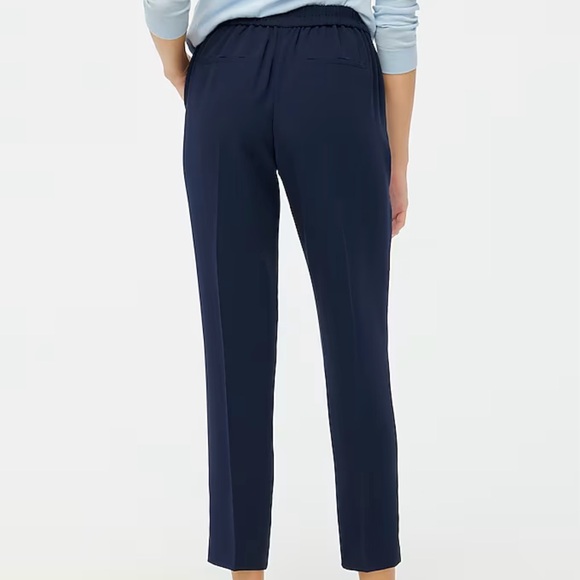 J Crew Jamie Pant sz 16 navy blue elastic waist - Picture 3 of 11